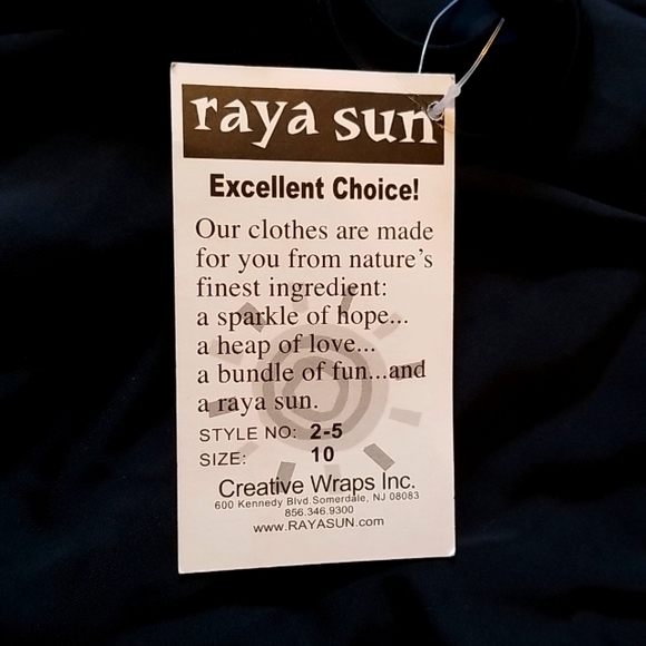 Raya Sun 2 Piece Missy Size 10 Black Tankini - Picture 11 of 12